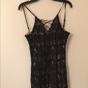 J.O.A cocktail black lace dress